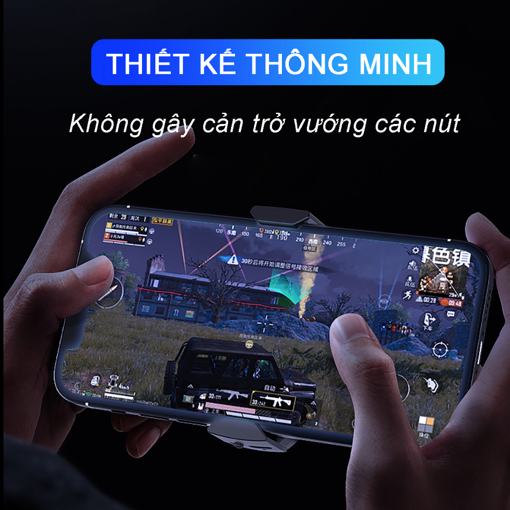 Quạt tản nhiệt điện thoại Memo FLA2 - Quạt gaming làm mát nhanh trang bị đèn Led RGB chuẩn gaming - Hàng nhập khẩu