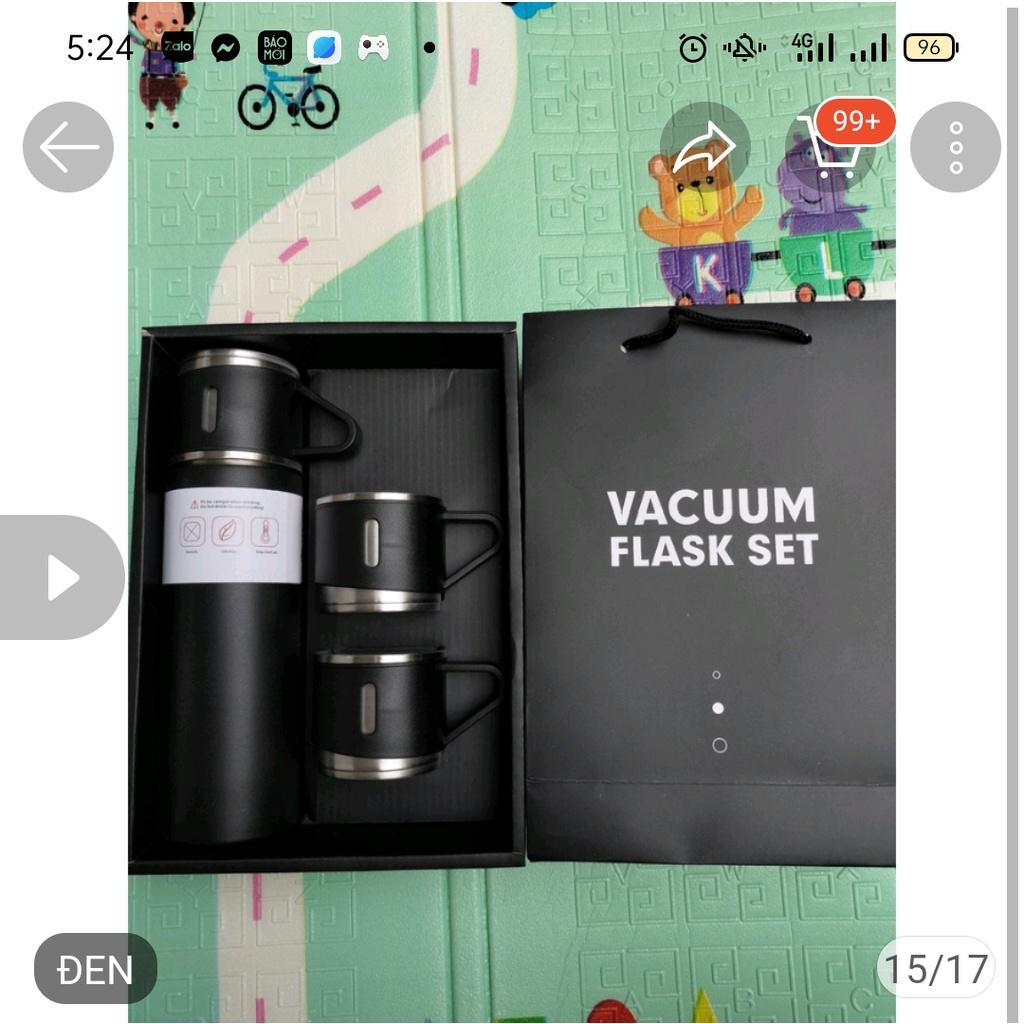 Bình giữ nhiệt 500ml kèm 2 cốc cao cấp
