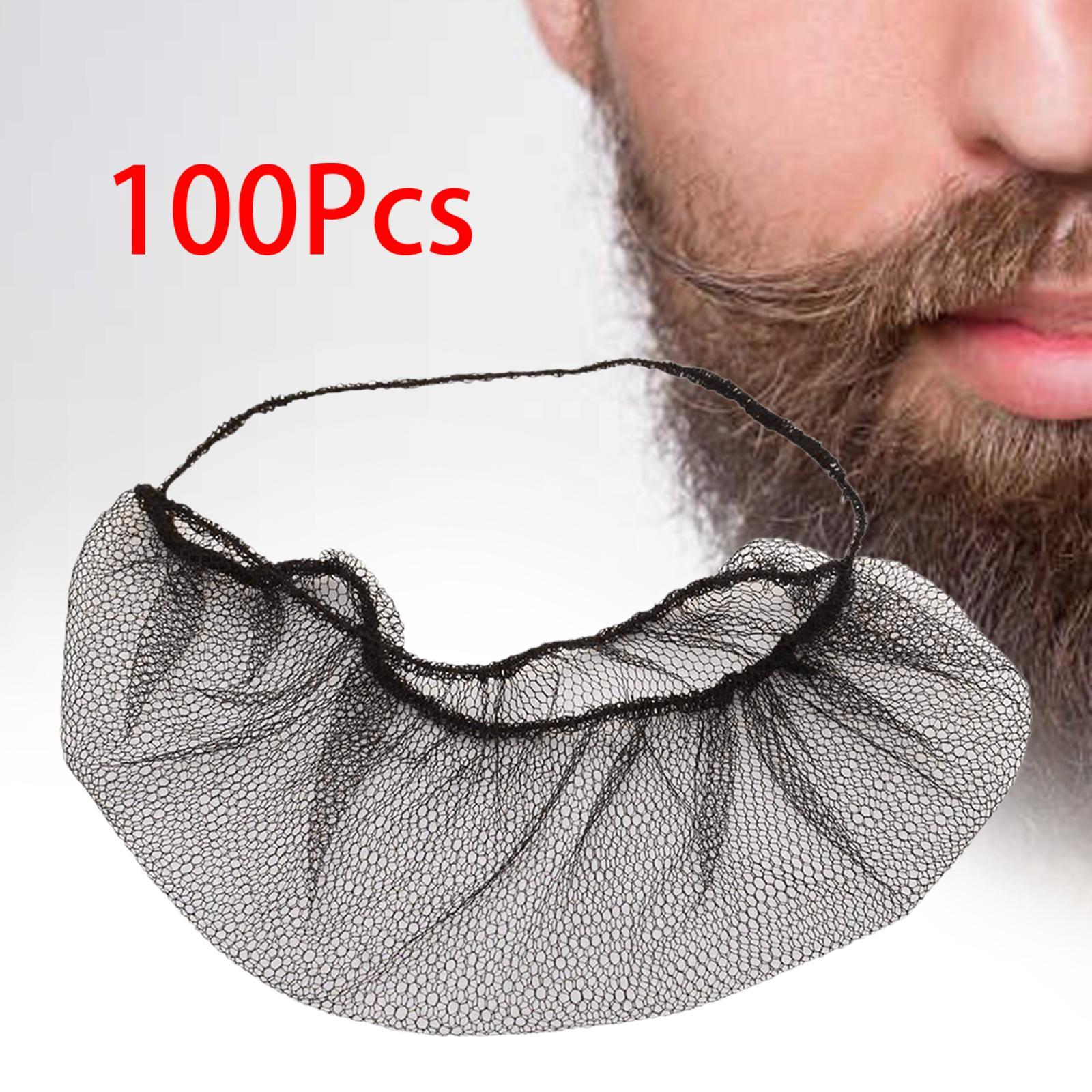 100 Pieces Disposable Nylon Beard Covers  for Restaurants and Cleaning Companies