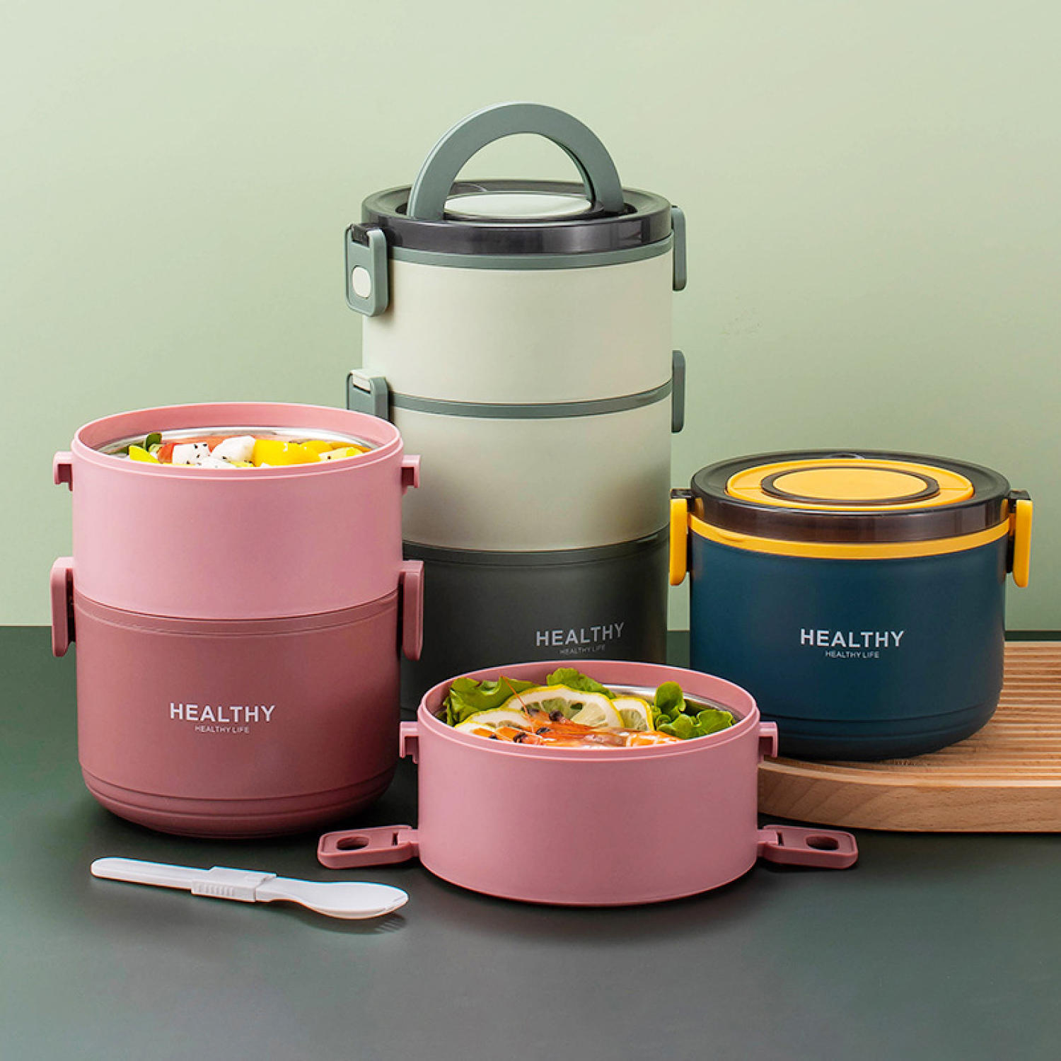 Cặp Lồng Inox Đựng Cơm Giữ Nhiệt Cao Cấp HEALTHY