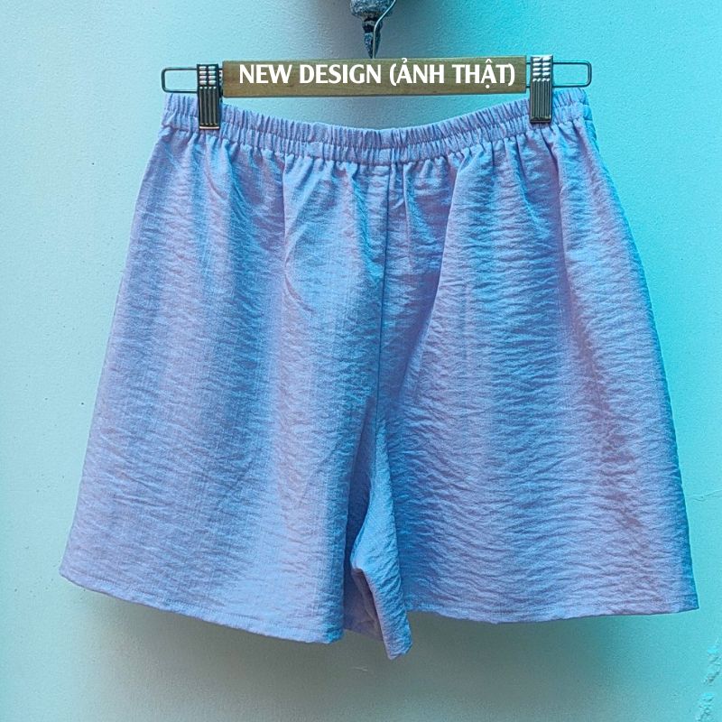 Quần short đũi dáng váy form rộng freesize chất vải đũi mềm thoáng mát