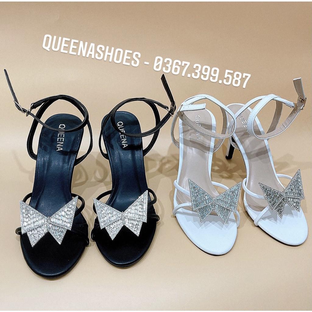 Giày cao gót đính bướm sang trọng