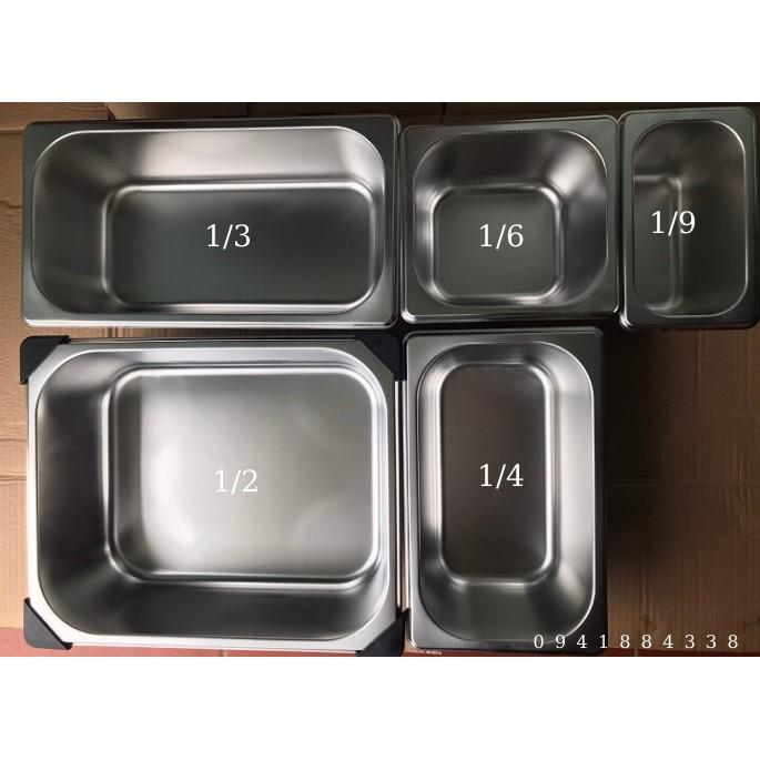 Khay Inox Đựng Topping 1/4, Khay Đựng Thạch