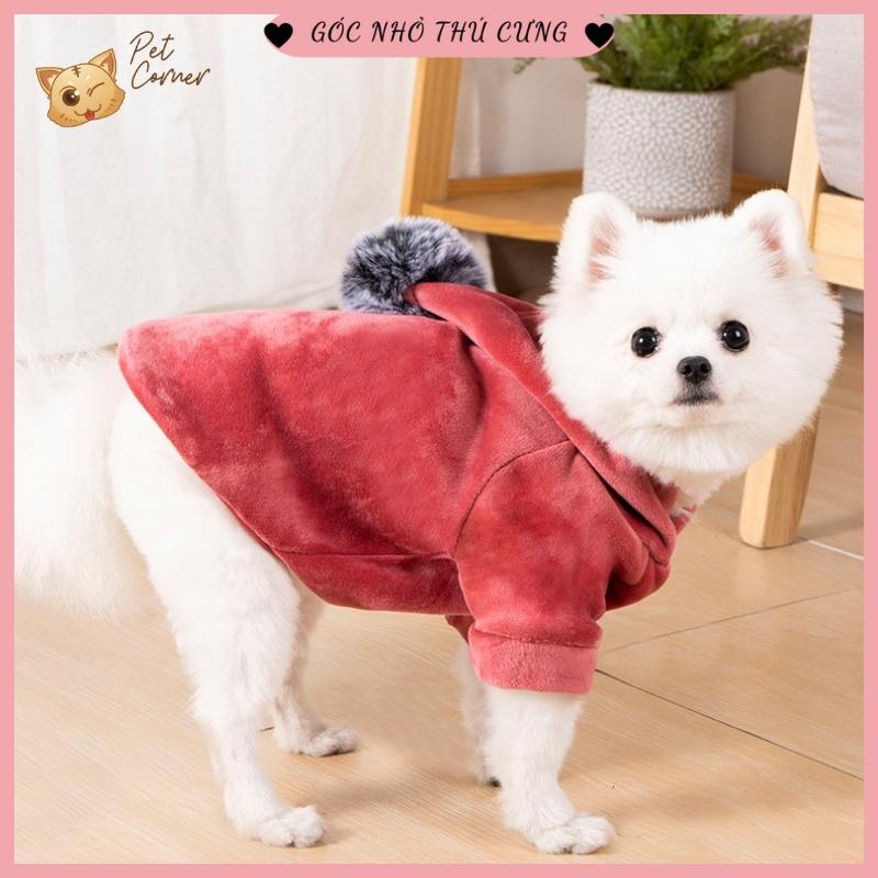 Áo Hoodie nhung cao cấp cho thú cưng - Áo cho chó mèo mùa đông