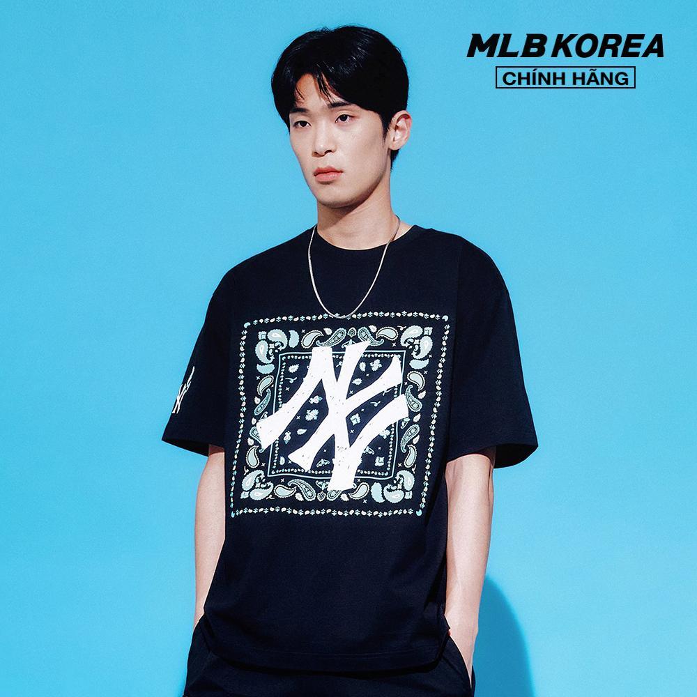 MLB - Áo thun unisex cổ tròn tay ngắn Paisley Big Logo One Point 3ATSI0133