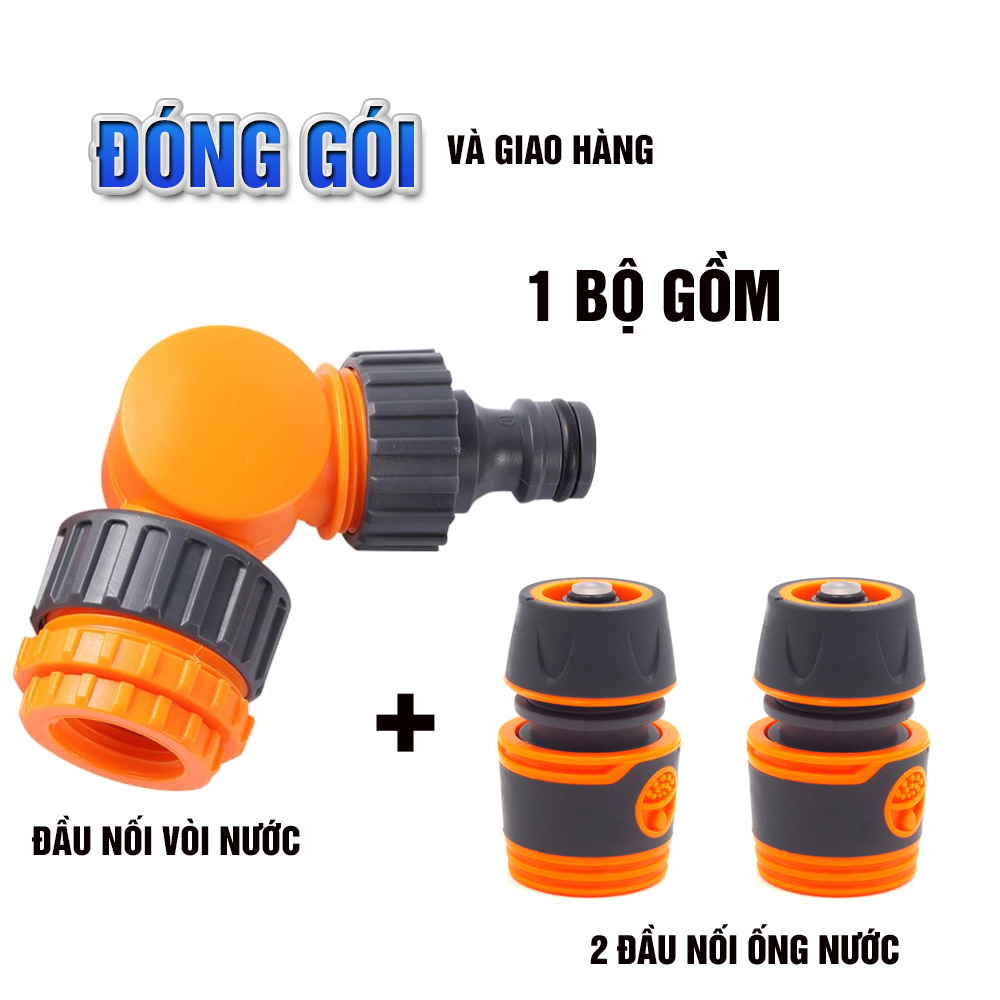 Đầu nối nhanh vòi nước cổ xoay 360 độ, ống nước mềm từ 14 hoặc 20mm dùng tưới cây hay rửa xe, lắp vòi rửa bát, nhà vệ sinh, vòi xịt -MIHOCO