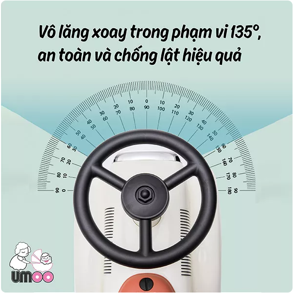 Xe chòi chân Umoo Ô Tô CÓ ĐÈN &amp; NHẠC UM-0289