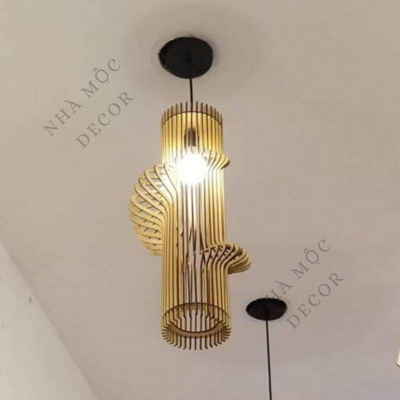 Đèn gỗ thả trần trang trí mẫu TT34