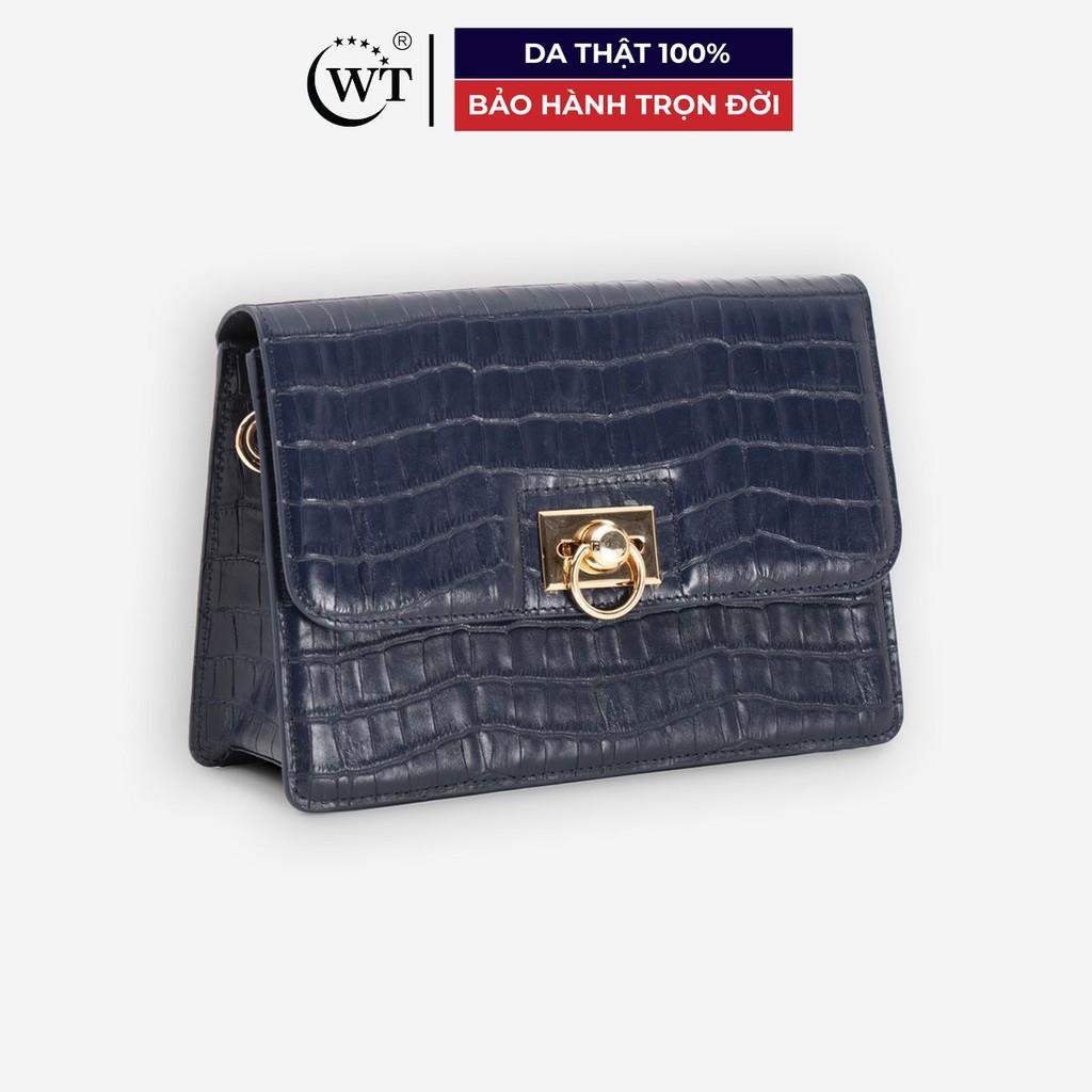 Túi Xách Nữ Có Quai Đeo Da Bò Cao Cấp Màu Nâu, Màu Đen, Màu Xanh Navy WT Leather 050280001, 050280002, 050280007