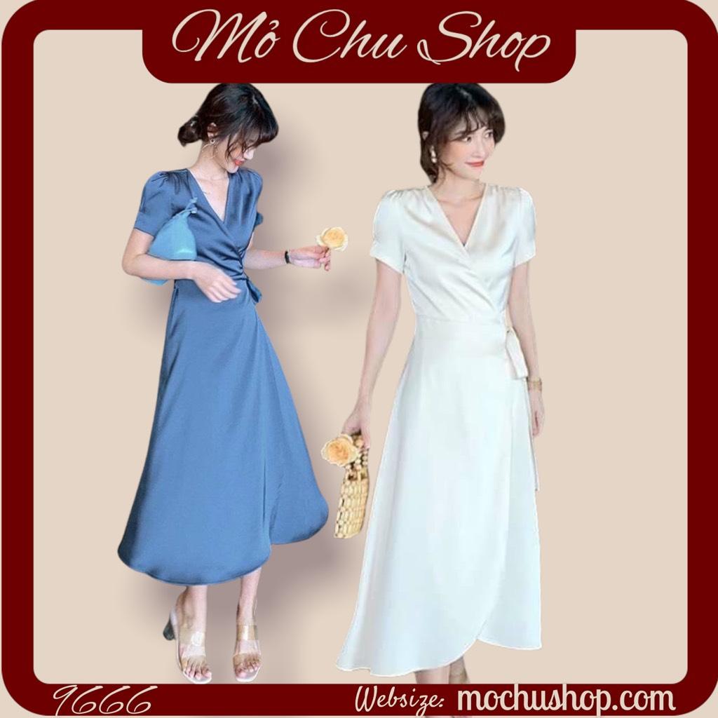 ĐẦM XÒE CHÉO NGỰC CỘT EO 73668070