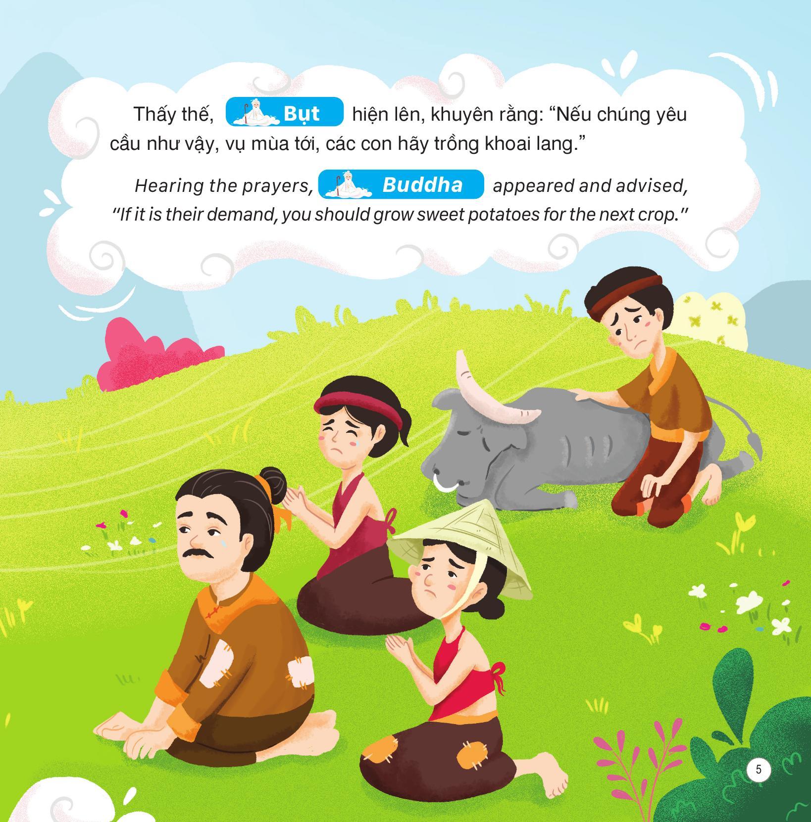 Sách - Truyện Cổ Tích Việt Nam - Sự Tích Cây Nêu Ngày Tết - Song Ngữ Việt-Anh