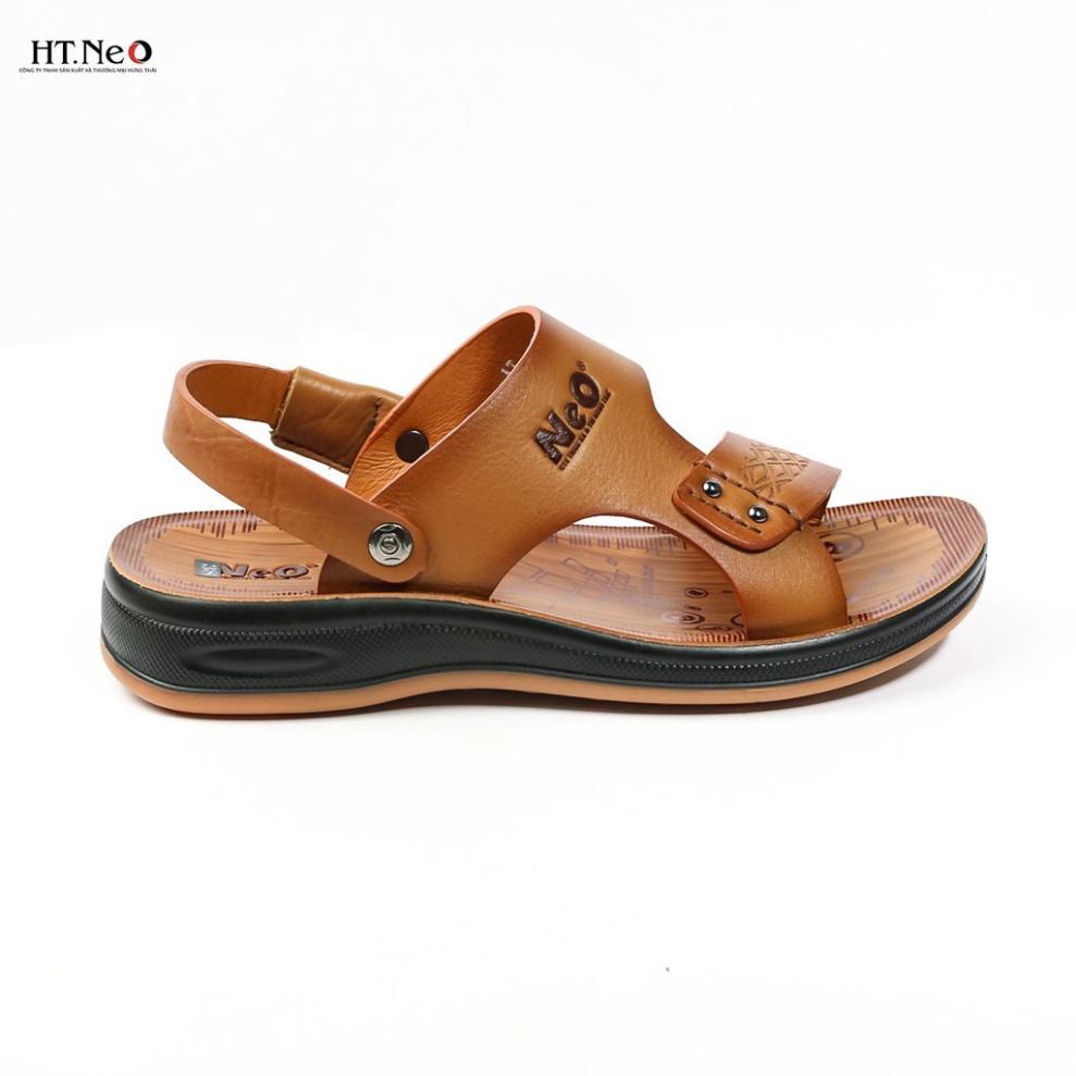 Sandal nam - Dép da bò đế kếp cao ngay lập tức 3.5cm, da rất mềm đi êm chân khâu may chân quai (SD82)