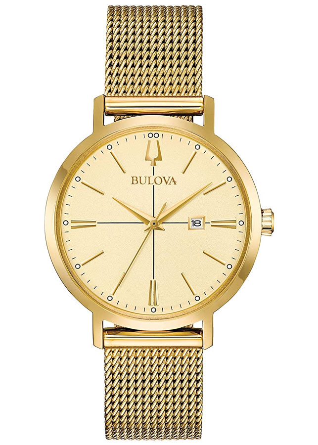 Đồng Hồ Nữ Bulova Dây Thép Không Gỉ 97M115 - Mặt Vàng