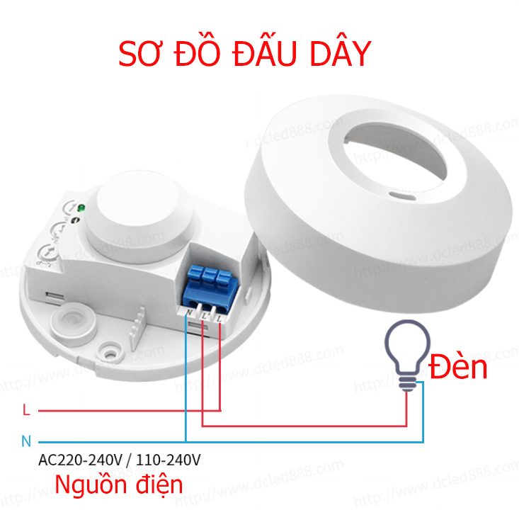Công Tắc Cảm Ứng Chuyển Động Vi Sóng Lắp Trần
