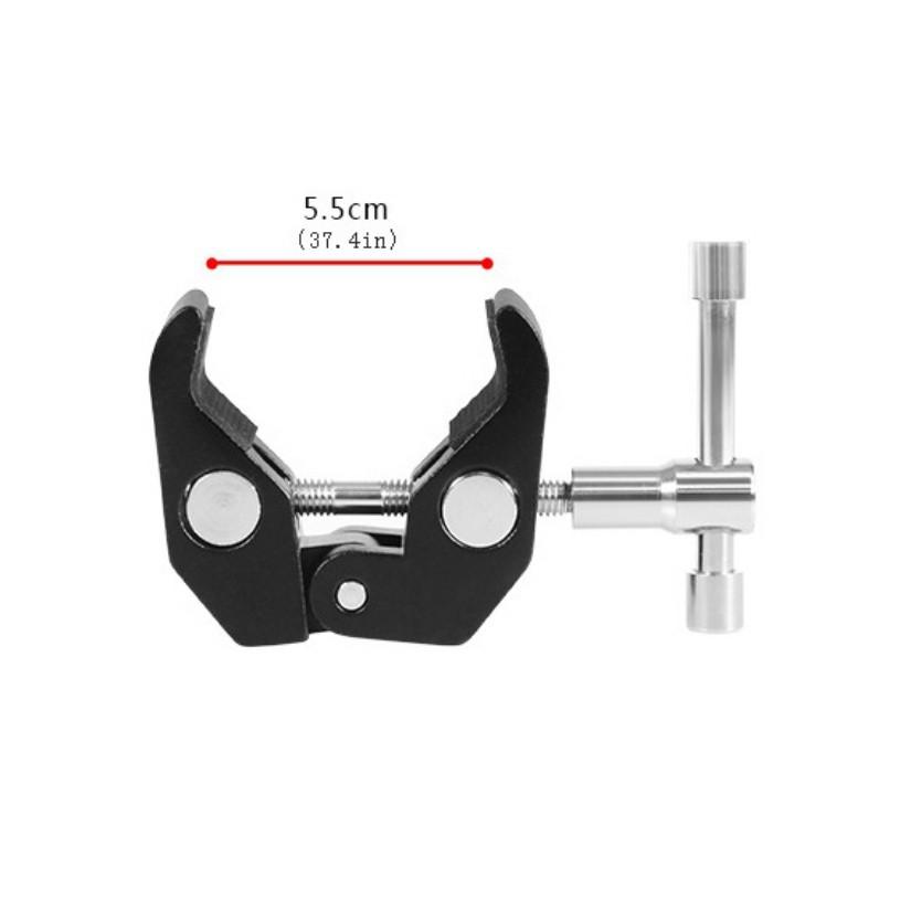 Kẹp Nhôm Đa Năng Cho Máy Ảnh &amp; Phụ Kiện Với Lỗ Vít 1/4 + 3/8-inch