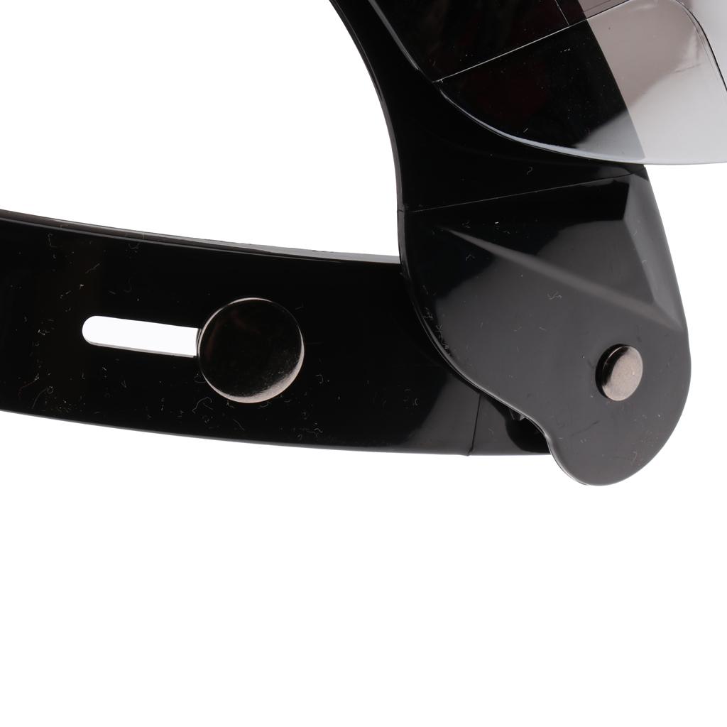 3-Snap Bubble Visor Helmet Windshield Face Wind Shield Lens with Base