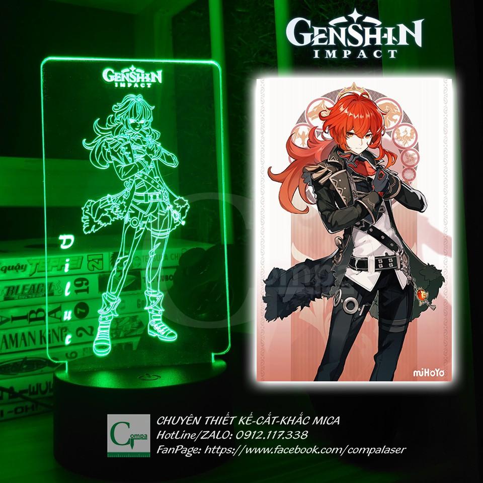 Đèn Ngủ Genshin Impact Diluc Type 01