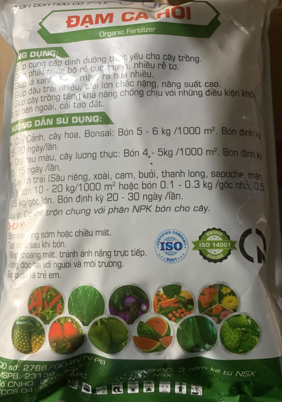 Phân bón ĐẠM CÁ HỒI túi 2kg
