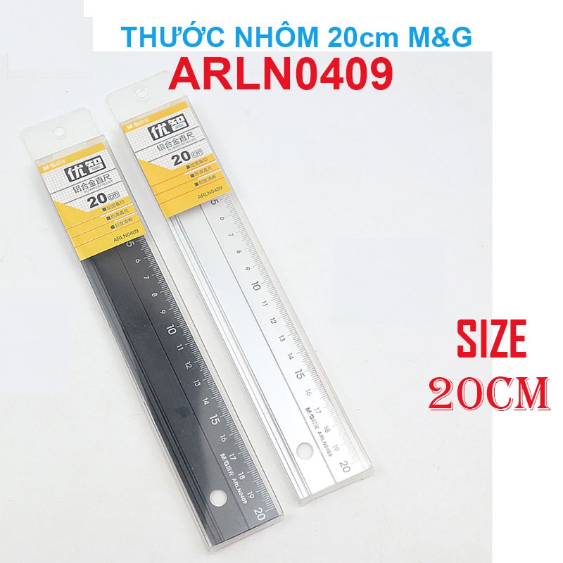 Thước Nhôm 20cm M&amp;G ARLN0409 chống trượt