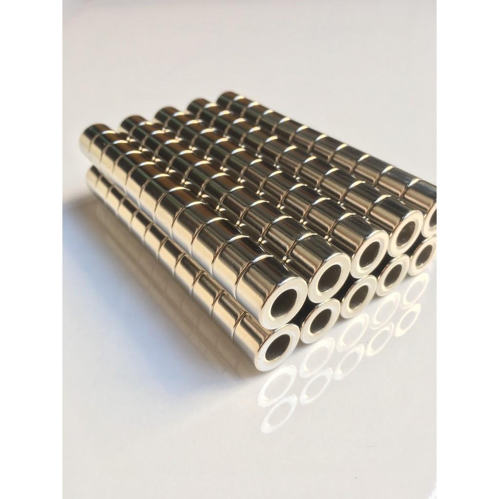 Nam Châm Đất Hiếm 15x10 lỗ thẳng 8mm