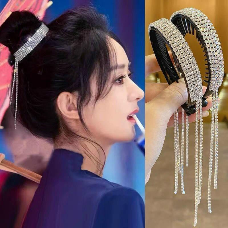 vòng bới tóc đính đá hàn quốc siêu xinh thời trang