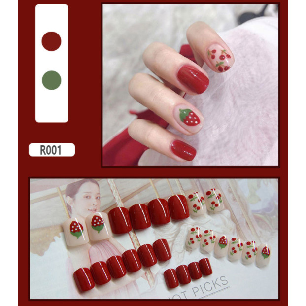 Bộ 24 móng tay giả nail thơi trang như hình