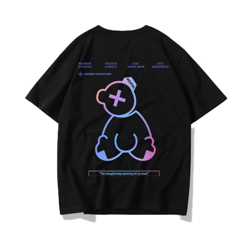 Áo thun nam nữ tay lỡ SAM CLO form rộng Unisex, mặc cặp, nhóm, chữ X - GẤU 80% cotton