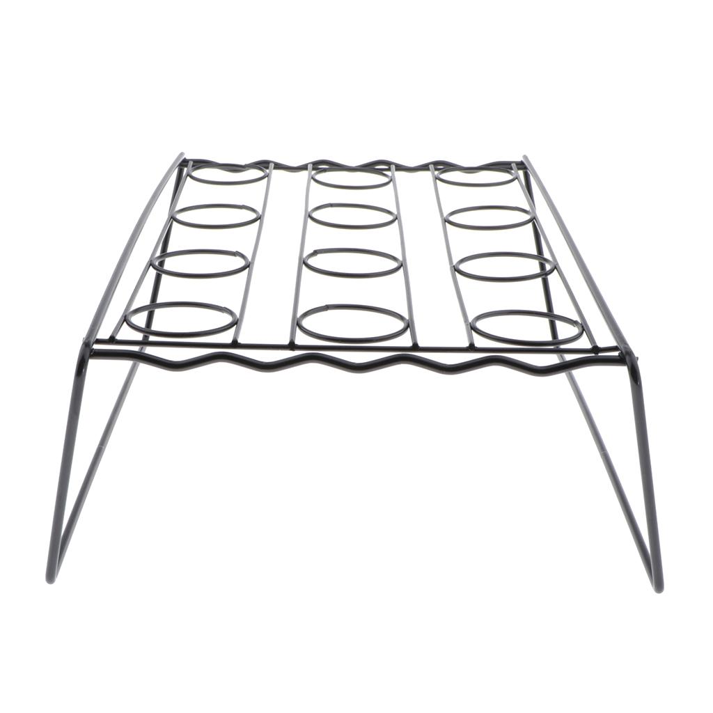 Stainless Steel Cake Cone Baking Rack Ice Cream Cone Stand Holder 12 Slots