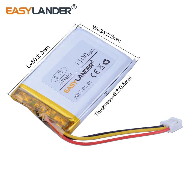 603450 3.7V 1100MAh Pin Li Polymer Cho Logitech G900 G903 G400 G403 G900 G703 X100 Chuột Không Dây Pin SP603450