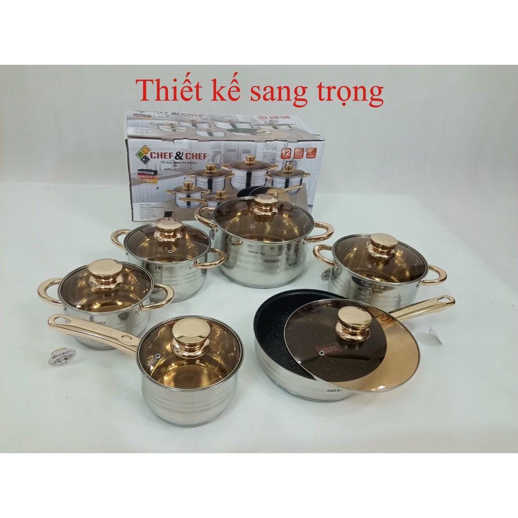 Bộ nồi cao cấp có 6 món 12 chi tiết