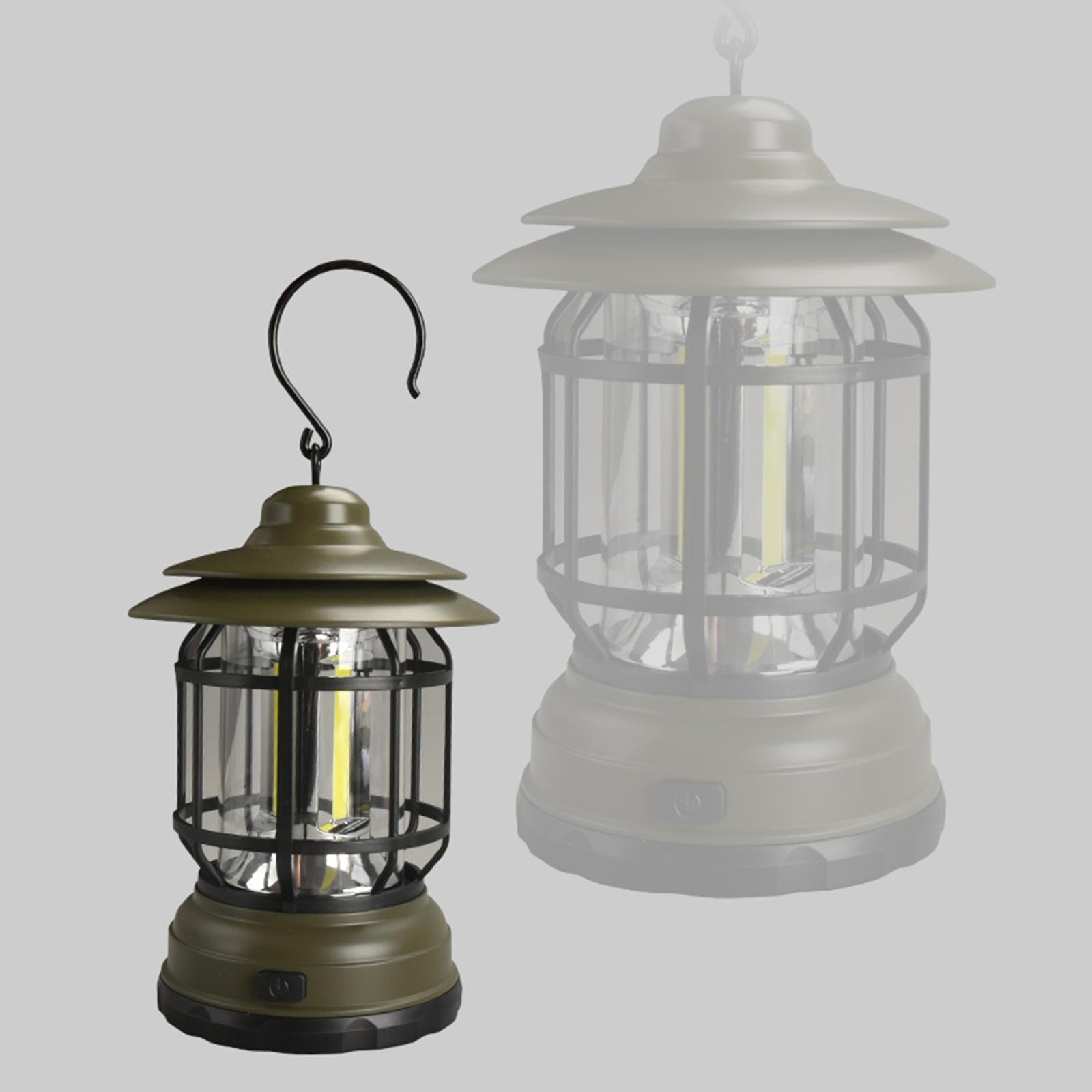 Outdoor Retro Campsite Lantern Camping Light Portable LED Emergency Lamp