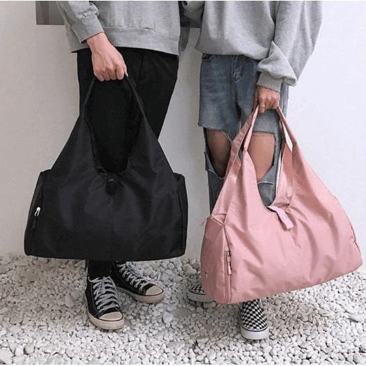 Túi xách đeo vai sức chứa lớn vải Oxford chống nước - Đen