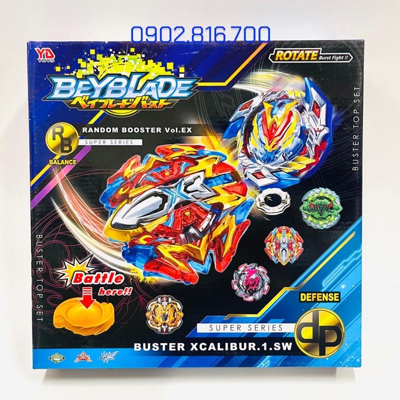 Bộ 4 Con Quay BEYBLADE vòng xoay thần tốc siêu mạnh Có Tay Cầm và Sàn Đấu Lớn 3653