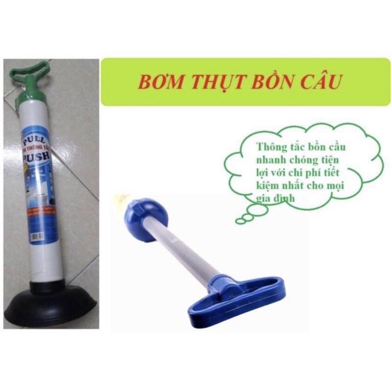 Bơm thông tăc bồn cầu + 1gói thông tắc + 1gói men bể phốt