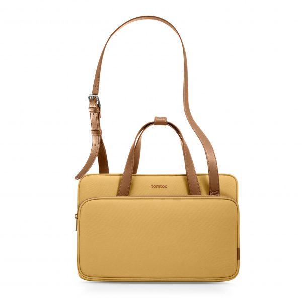 Túi đeo chéo Tomtoc Premium Theher ShoulderBag cho Macbook và Laptop 13&quot;14&quot; - Hàng chính hãng