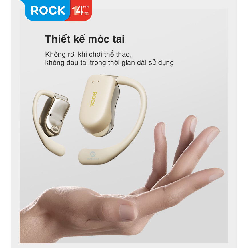 Tai nghe bluetooth không dây kẹp vành tai Rockspace X900 OWS Bluetooth Earphones Hàng chính hãng bảo hành 12 tháng