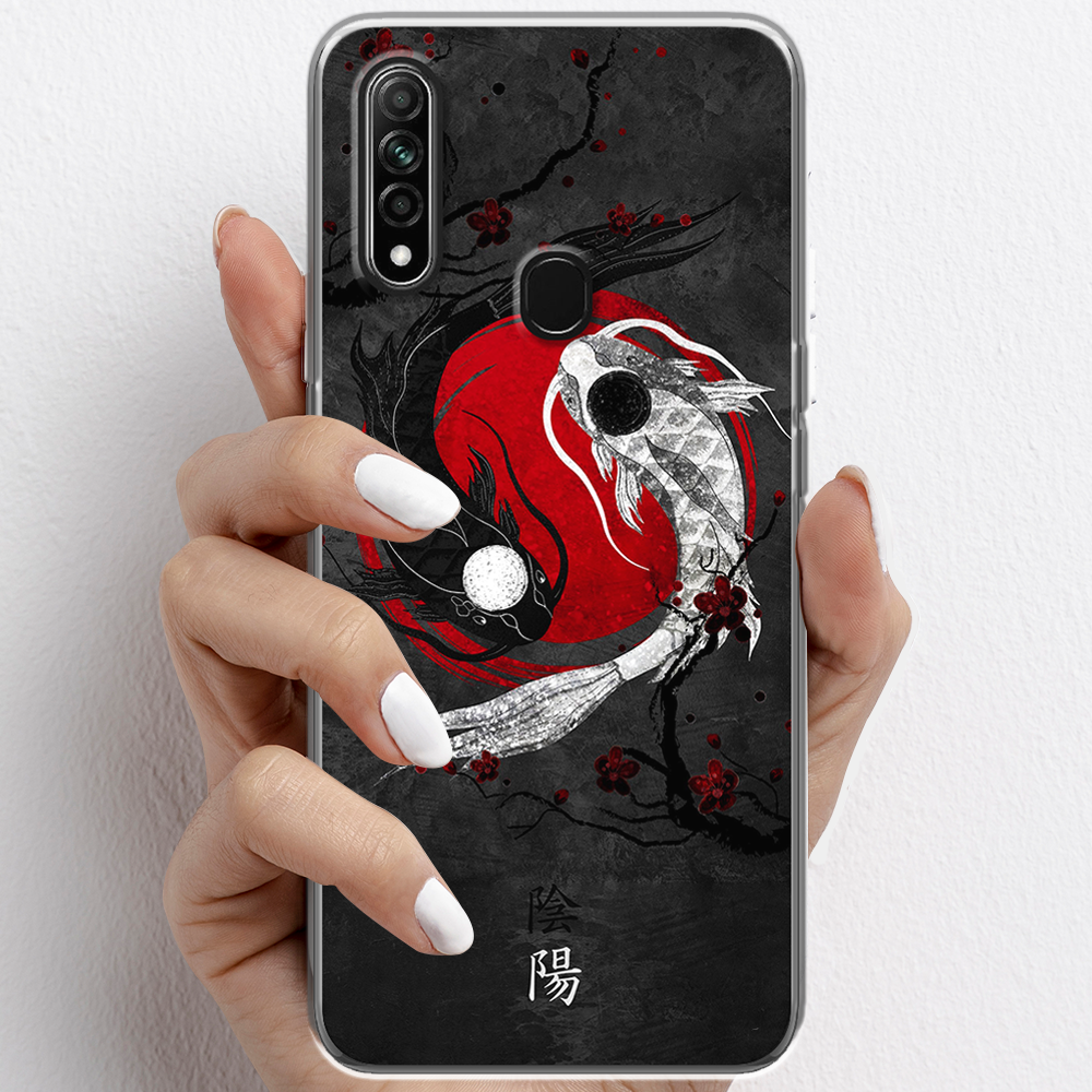 Ốp lưng cho Oppo A31 nhựa TPU mẫu Cá âm dương
