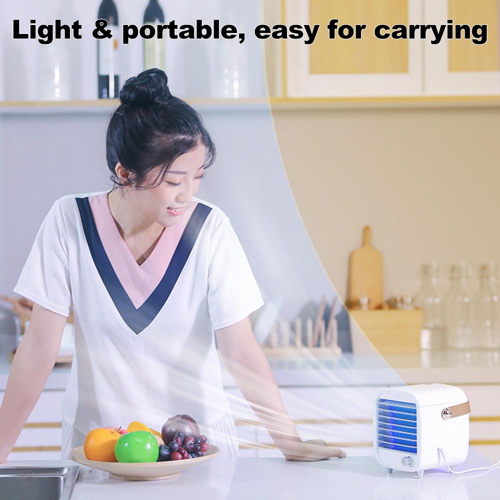 Quạt điều hòa không khí để bàn mini Máy lọc không khí di động không gây ồn