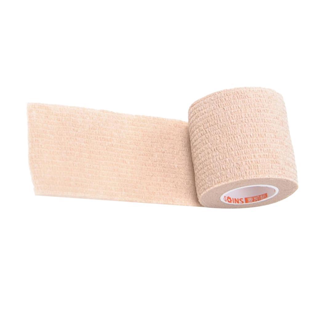 Elastic Sports 5cm Stretchable Self Adheres Bandage Tape Gauze Wrap Roll First Aid Strap for Wrists, Fingers, Ankle, Back, Knee and Other Body Areas