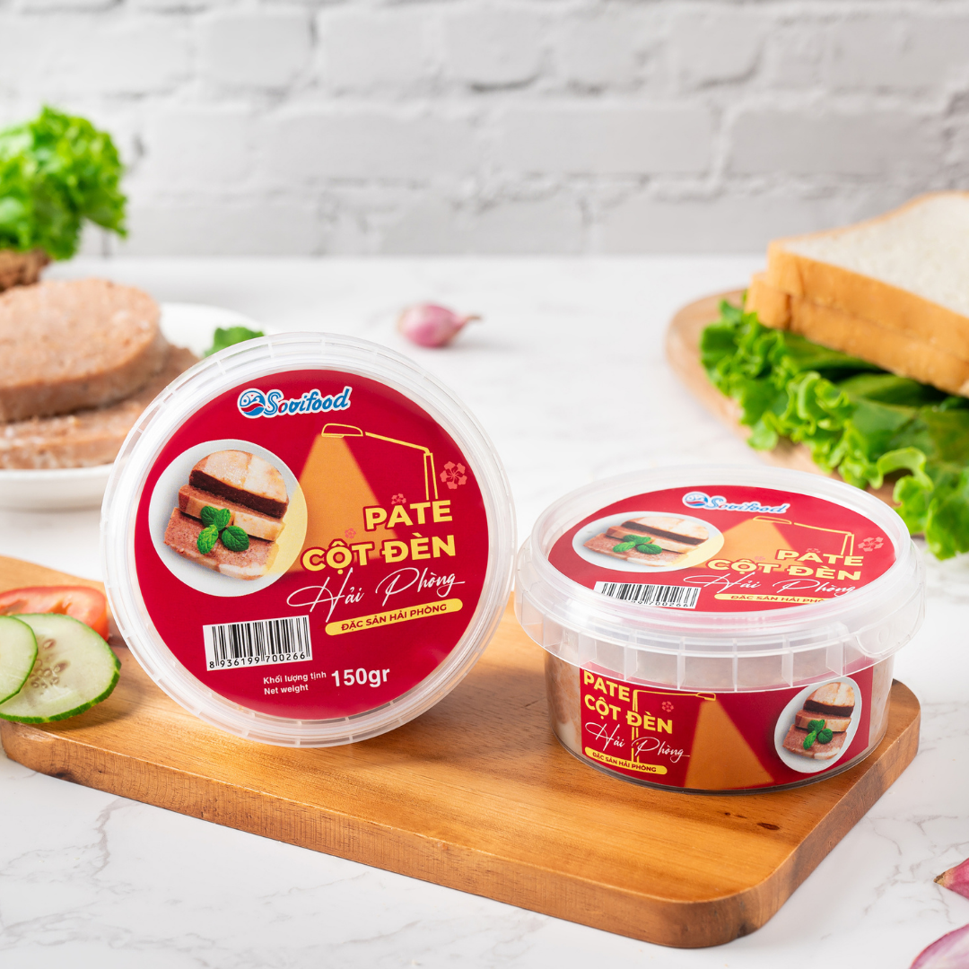 Pate Cột Đèn Hải Phòng Sovifood - Pate Tươi Nhiều Thịt Ít Gan, OCOP 3 Sao Hải Phòng - 350G