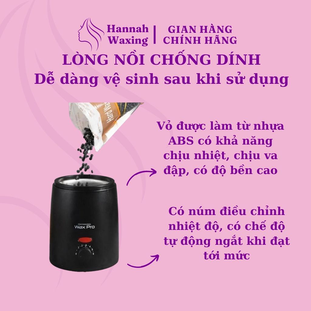 Combo 100gr Sáp Premium + Nồi Nấu Sáp Wax Lông Chống Dính Mini HANNAH WAXING Tặng Que