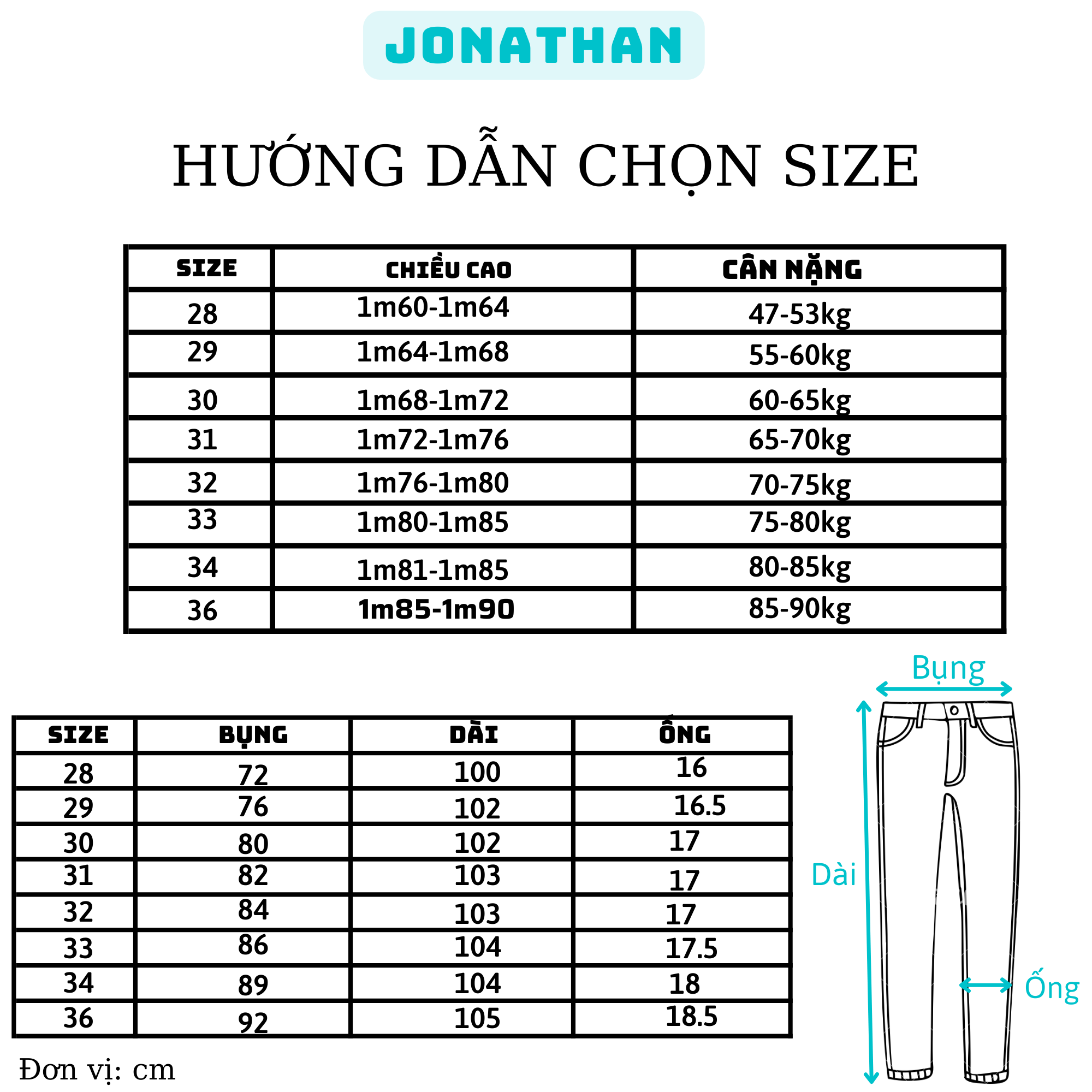 Quần jean nam xanh đen trơn JONATHAN QJ050 vải denim cao cấp co dãn nhẹ 4 chiều, form dáng chuẩn đẹp, hottrend