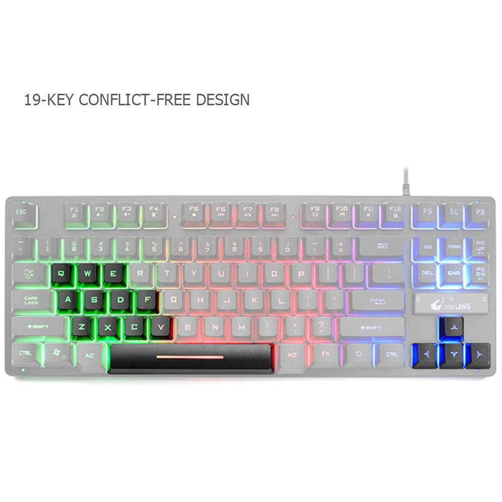 ZIYOU LANG K16 Bàn Phím giả cơ chuyên game Có Dây có LED 87 phím Tenkeyless - Hàng chính hãng