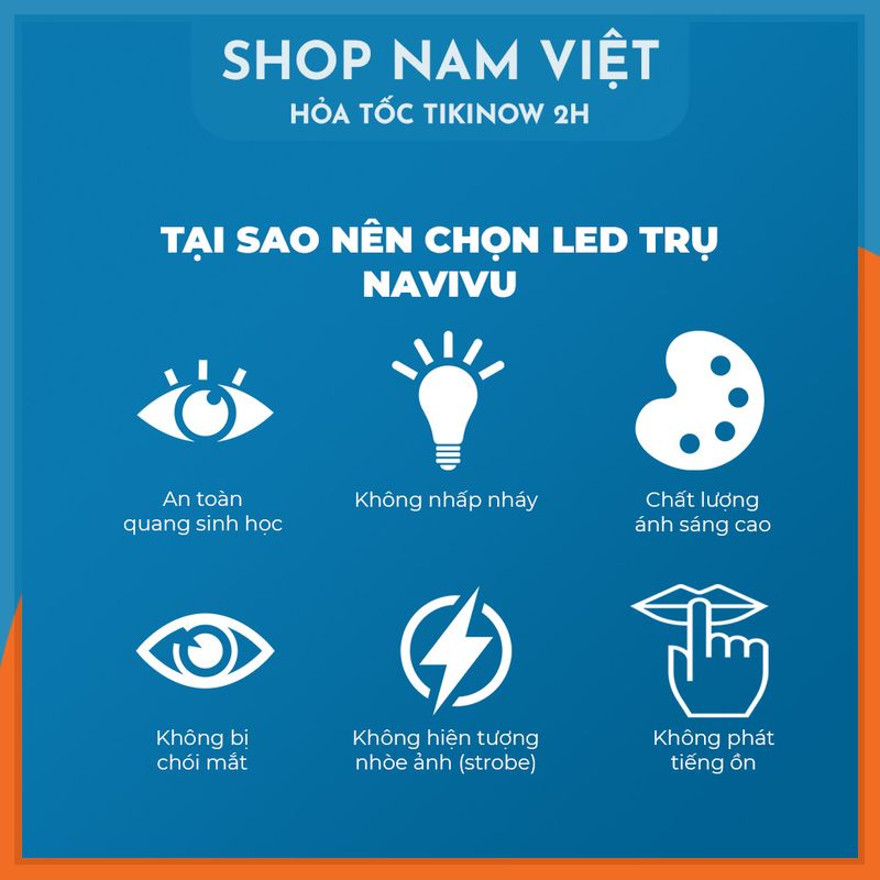 Bóng LED Trụ Chuôi E27 Loại Cao Cấp 20W-30W-40W-50W - Chính Hãng NAVIVU