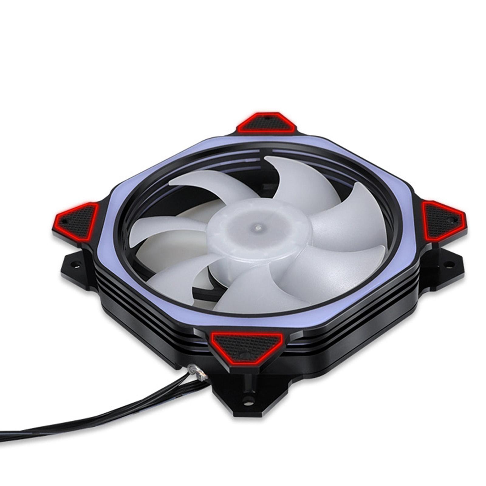 Case Fan RGB Lighting 120mm with Independently-Controlled LEDS, Absorbing Rubber Pads, PWM Static Pressure for Computer Case & Liquid Radiator