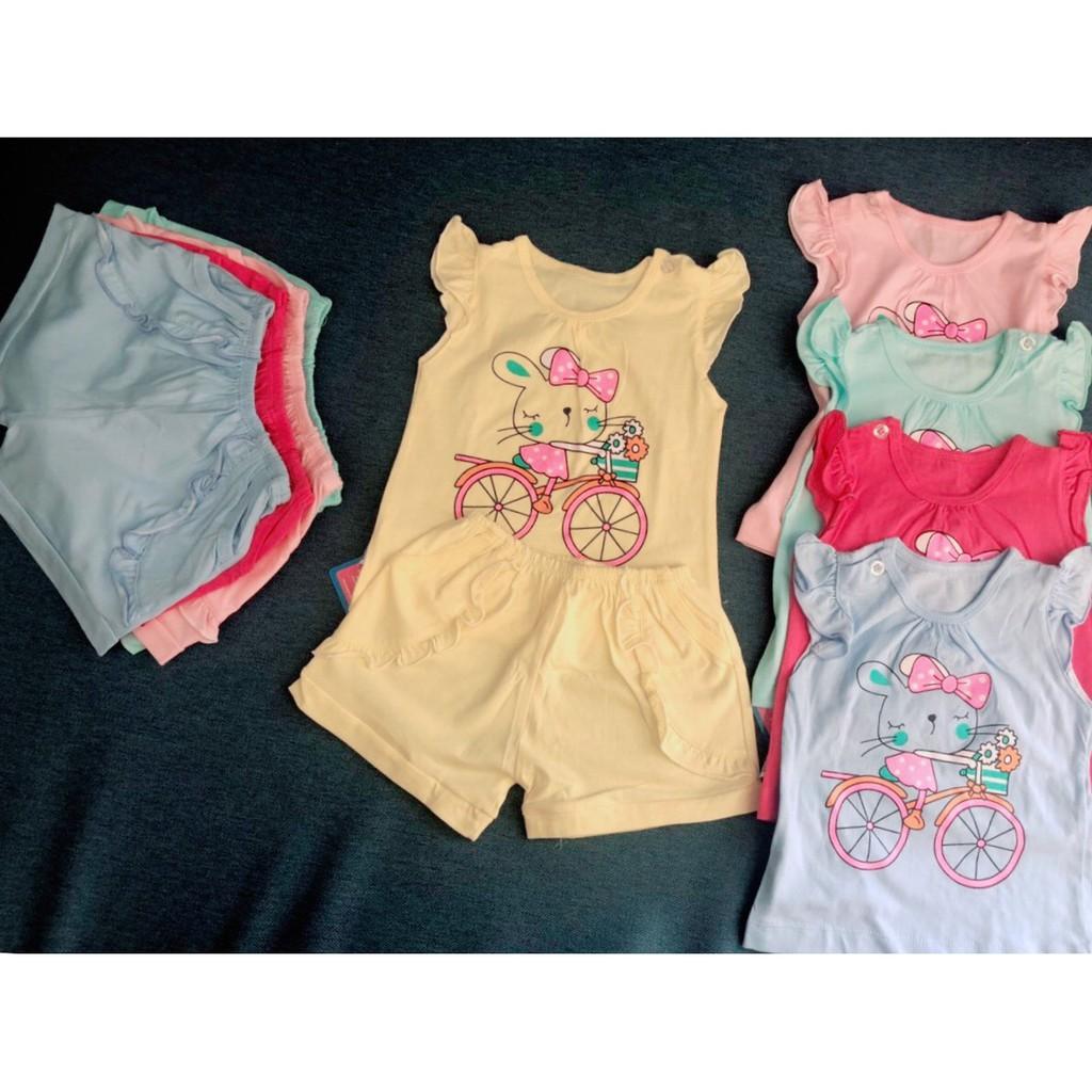 Đồ bộ đùi sát nách cho bé gái từ 4 đến 14kg.