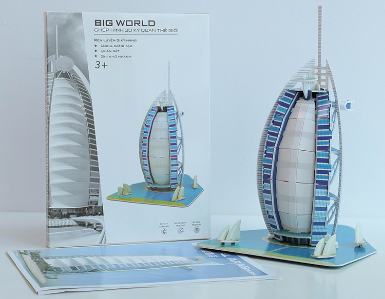 Big World Xếp Hình 3D_Tháp Burj Al Arab Dubai