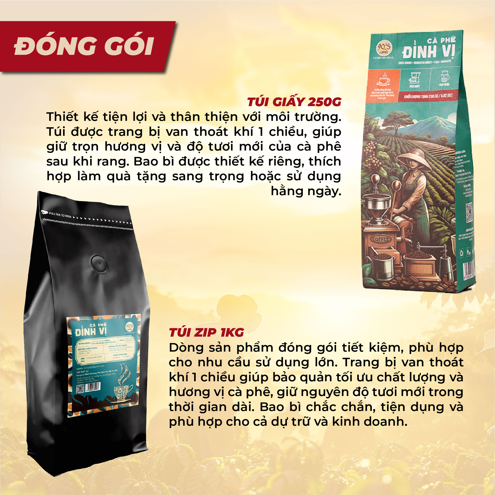 Cà Phê Nguyên Chất Rang Mộc - Gu Đắng Dịu Hậu Vị Sâu Lưu Hương Trên 3 Tiếng (Đỉnh Vị) | 90S COFFEE