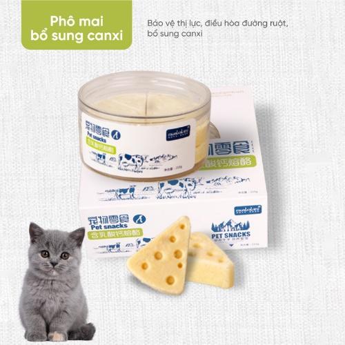 (Sale) 1 miếng phô mai/bánh thưởng nguyên chất sữa non cho chó/mèo MONBAB