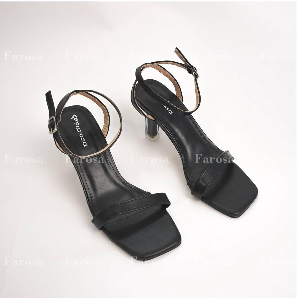 Giày nữ Sandal cao gót 7p FAROSA - T21 giày sandal nữ quai mảnh gót lõi sơn siêu đẹp